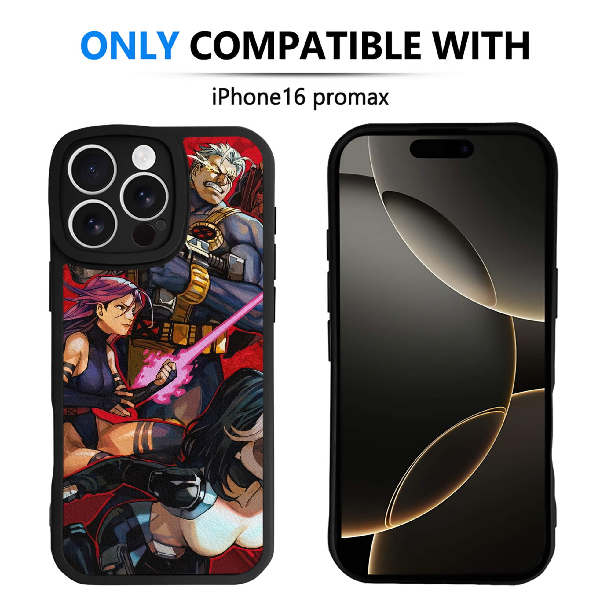 （画像用） Deadpool デッドプール 【iPhone 16シリーズ対応】シリコンスマホケース（レザー調） 材質：シリコン